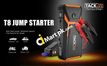 Tacklife T8 Car Jump Starter 800A Peak 18000Mah 12V Auto Battery Booster With Lcd Screen Portable